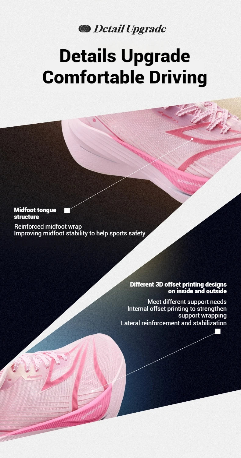 361 Degrees Furious ET Men's Running Shoes Carbon Plate Racing Marathon Rebound Breathable Cushioning Male Sneakers 672512216F