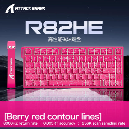 ATTACK SHARK R82 HE Wired 75% Magnetic Keyboard RGB 8000Hz Rapid Trigger 0.005mm Actuation Gaming Keyboard