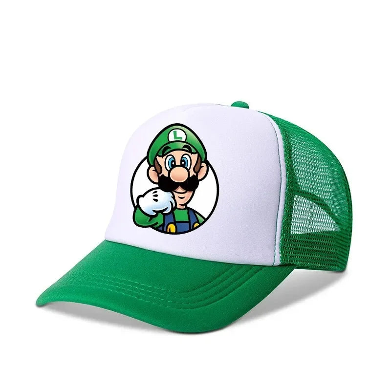 Casquettes de baseball décontractées Mario, casquettes universelles en polyester, articles pour enfants et chauffeurs routiers, casquettes ajustables pour adultes, accessoires d'anime