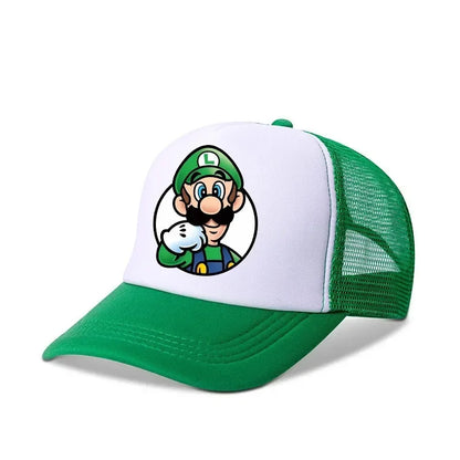 Casquettes de baseball décontractées Mario, casquettes universelles en polyester, articles pour enfants et chauffeurs routiers, casquettes ajustables pour adultes, accessoires d'anime