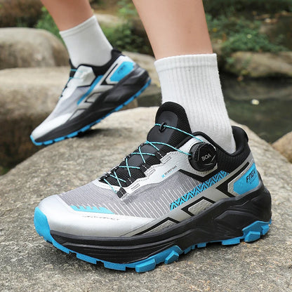 Chaussures de randonnée en plein air élégantes pour hommes, baskets de Trekking résistantes avec doublure chaude en peluche pour l'hiver