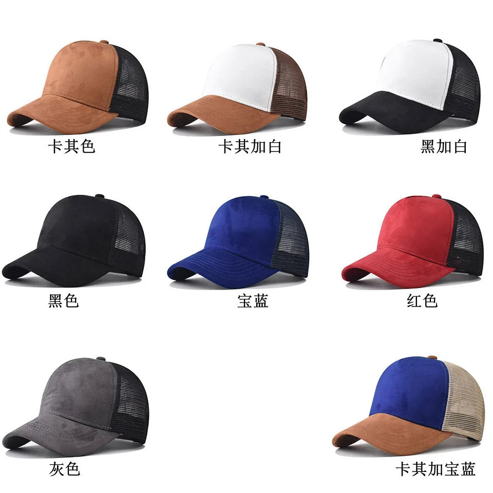 Sommer-baseballkasket i mesh til kvinder og mænd med bogstavpatch, snapback-kasket, afslappet, åndbar, unisex, street, hiphop, trucker-kasketter