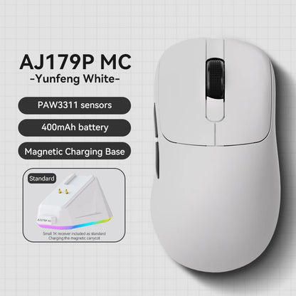 Ajazz AJ179 APEX langaton pelihiiri värinäytöllisellä telakalla, Bluetooth, PAW3395, 400mAh akku, 8000Hz virkistystaajuus
