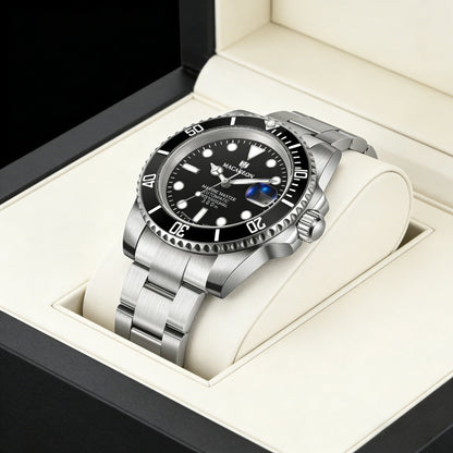 MACARLON Design New 41mm Mechanical Watch Men Sapphire Glass Luminous Stainless Steel Waterproof China NH35 Automatic Watch TOP