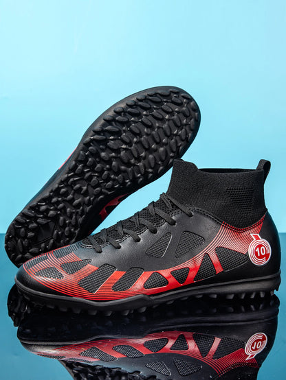 High Quality TF Football Boots Men Women PU Fabric Upper Rubber Cleats Non-slip Training Football Shoes