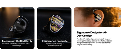 Linsoul Kiwi Ears Étude Beryllium DD + 3BA + Vibration Transducer HIFI IEM Earphone with Precision Tuning Wired Earbuds