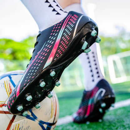 Hohe wasserdichte Fußballschuhe für Herren, rutschfest, robust, mit Stollendesign, atmungsaktivem Futter, für Outdoor-Rasenplätze, Profi-Fußball