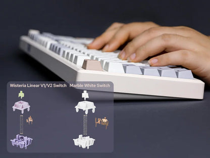 EPOMAKER Galaxy100 1800 ANSI US Layout Hot-Swap Gasket-Mounted Tri-mode Wireless Aluminum Mechanical Gaming Keyboard