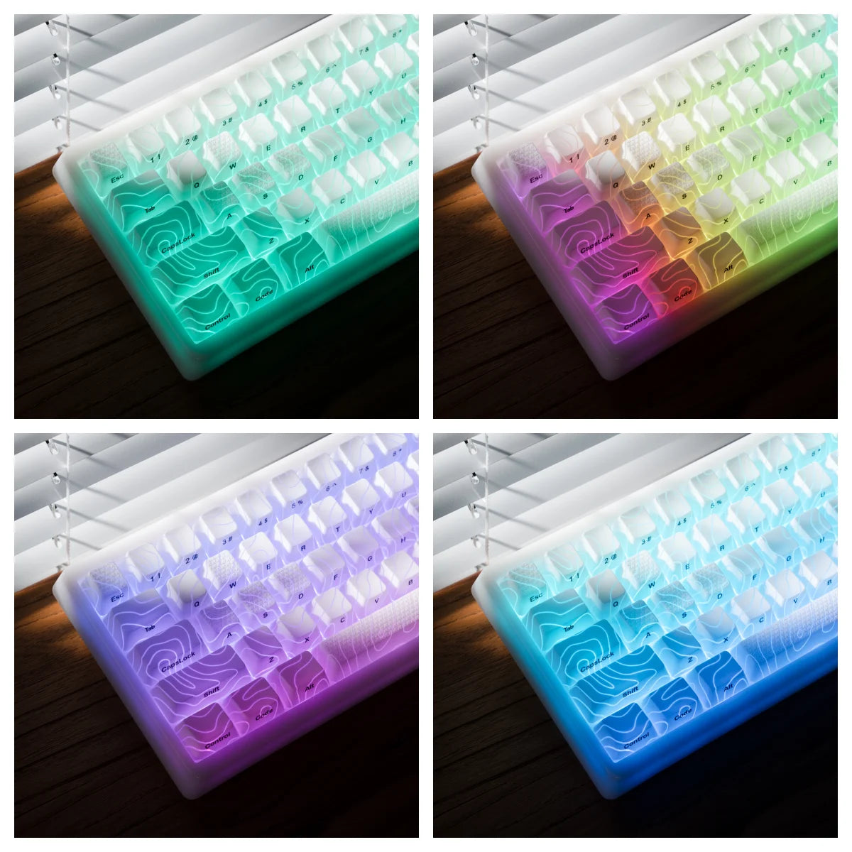 XVX M67 JadeStone mechanische Tastatur mit IMD-Tech-Tastenkappen, Hot-Swap-fähig, Gasket-Mount, Tri-Mode, individuell anpassbares RGB, kabellose Tastatur 65%