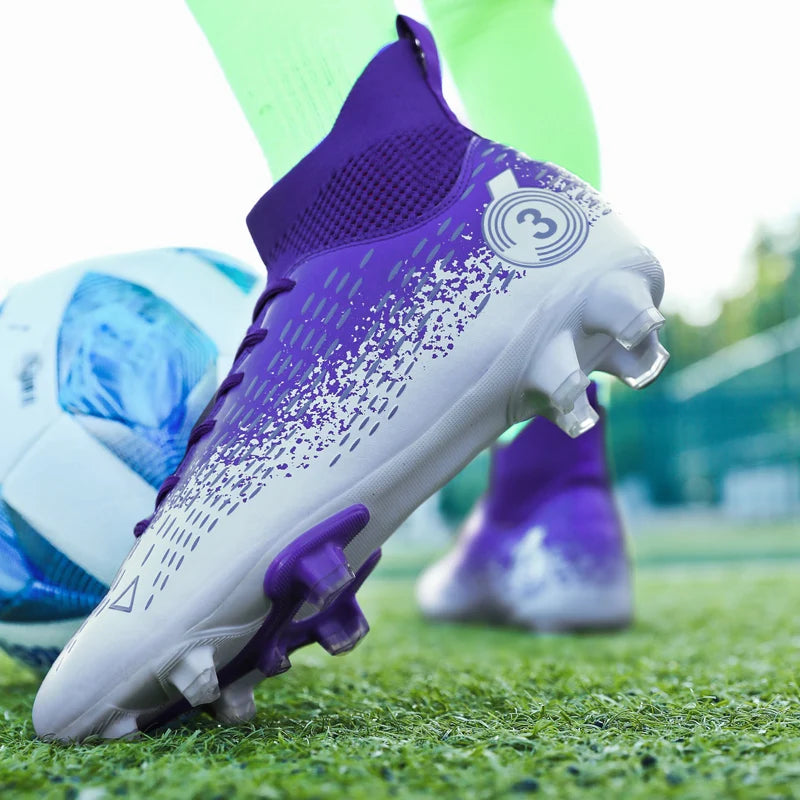 Size 31-45 Men's Soccer Shoes Women Football Boots Kids Soccer Cleats Traning Sneakers Teenagers Breathable Sport Footwear