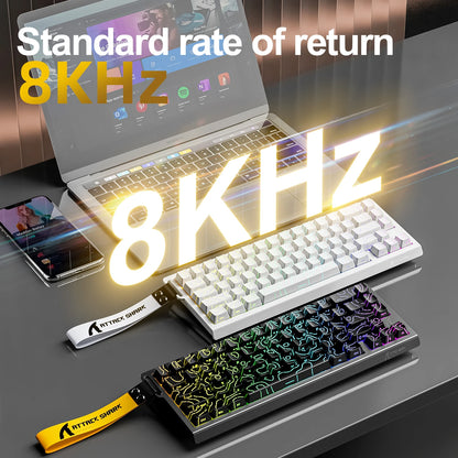 ATTACK SHARK X68HE Magnetic Mechanical Keyboard, 8000Hz Rapid Trigger Gaming Keyboard with Hall Effect Magnetic Switches, SOCD, 0.01mm RT, Wired RGB Keyboard