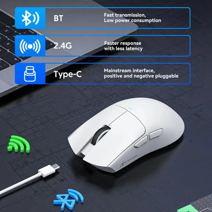 ATTACK SHARK X11SE Ultra-Light Wireless Gaming Mouse, 22,000 DPI PAW3311 Sensor, Tri-Mode Bluetooth/2.4GHz/Wired Gaming Mouse, 65-Hour Battery