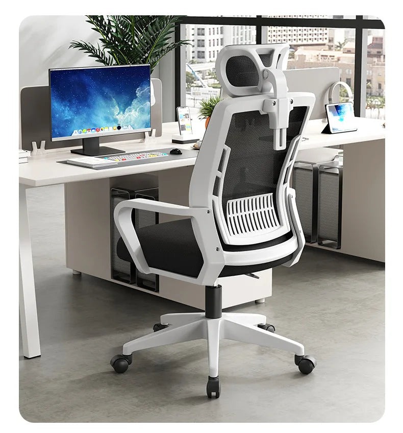 Ergonomic Gaming Chair Office Chair with Adjustable Headrest, Lumbar Support, Liftable Seat, Swivel Design, Comfortable Home Office Chair
