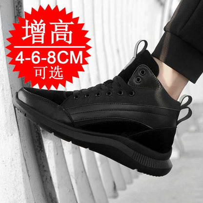 Buty podwyższające z wysoką cholewką – obuwie podwyższające – wkładki podwyższające dla mężczyzn 6 cm, 8 cm, 10 cm – trampki