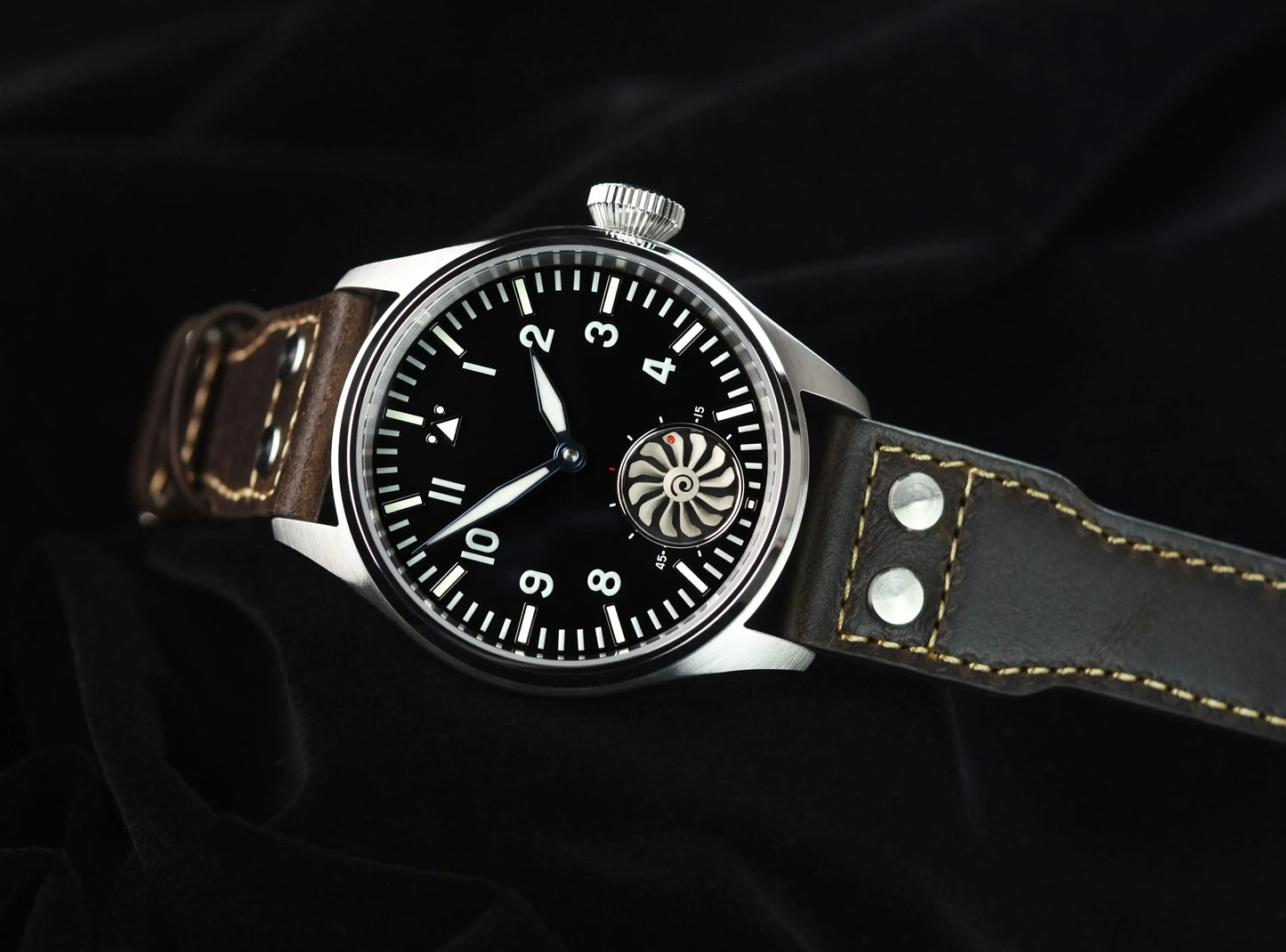 Hruodland 2025 New Pilot ST3620 Men's Manual Mechanical Watch 43MM Sapphire Waterproof 10Bar BGW-9 Retro Watch for Men