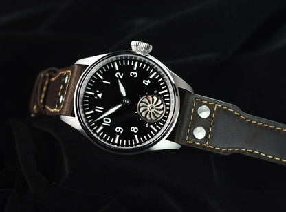 Hruodland 2025 New Pilot ST3620 Men's Manual Mechanical Watch 43MM Sapphire Waterproof 10Bar BGW-9 Retro Watch for Men