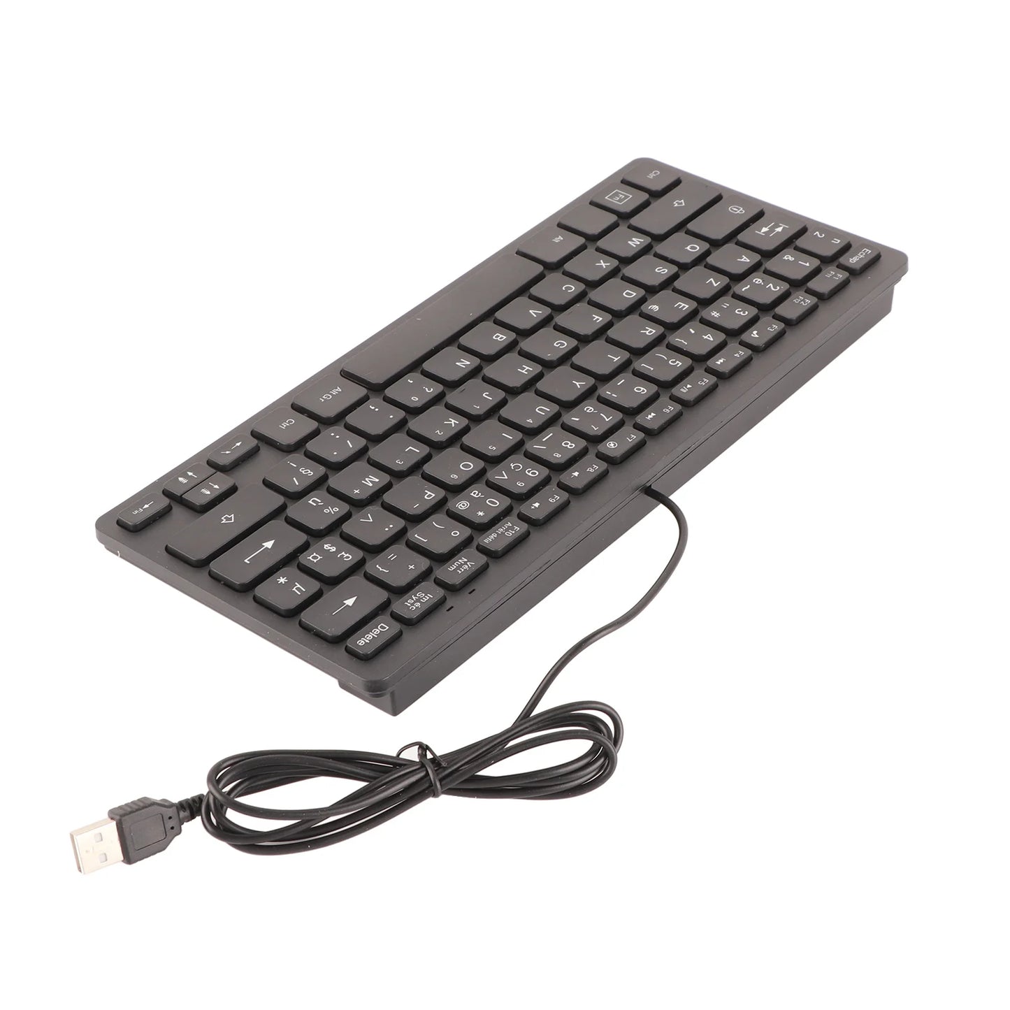 78 Keys Russian French German Keyboard Ergonomic Design UltraThin Mini Durable USB Wired Mechanical Keyboard for PC Laptops