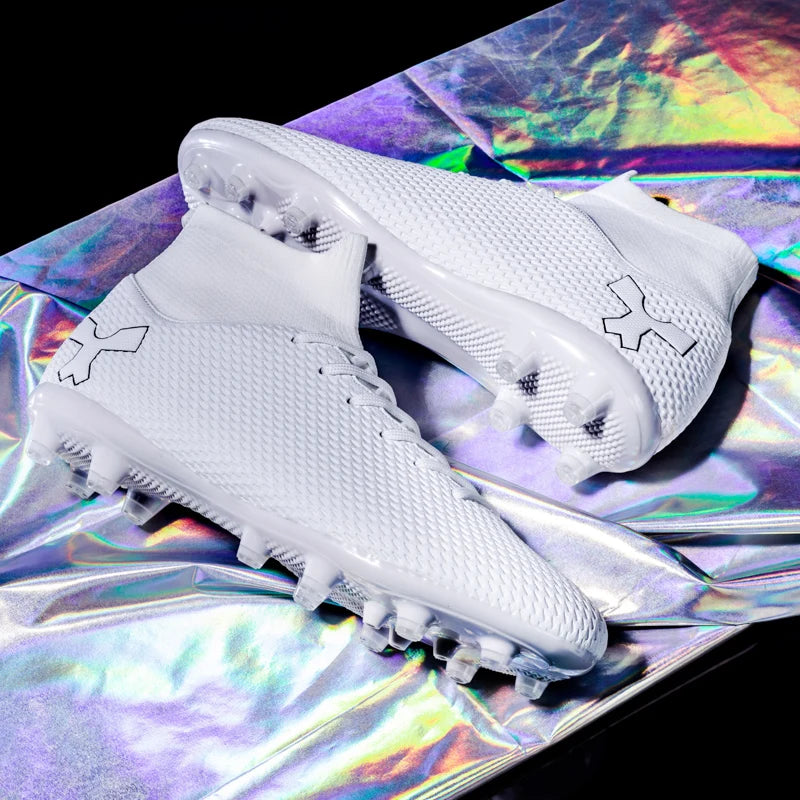 New Unisex Long Spike Football Boots Men Broken Nail Soccer Shoes AG/TF Training Soccer Cleats Sneakers Non-Slip Ankle Shoes