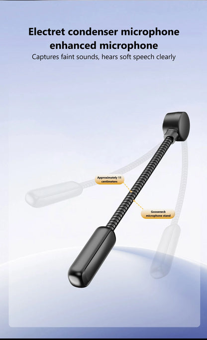 Open-Ear Bluetooth Headset with Noise-Reducing Boom Microphone, Wireless Office Headset for Call Center, Truck Drivers, Remote Work & Business Calls