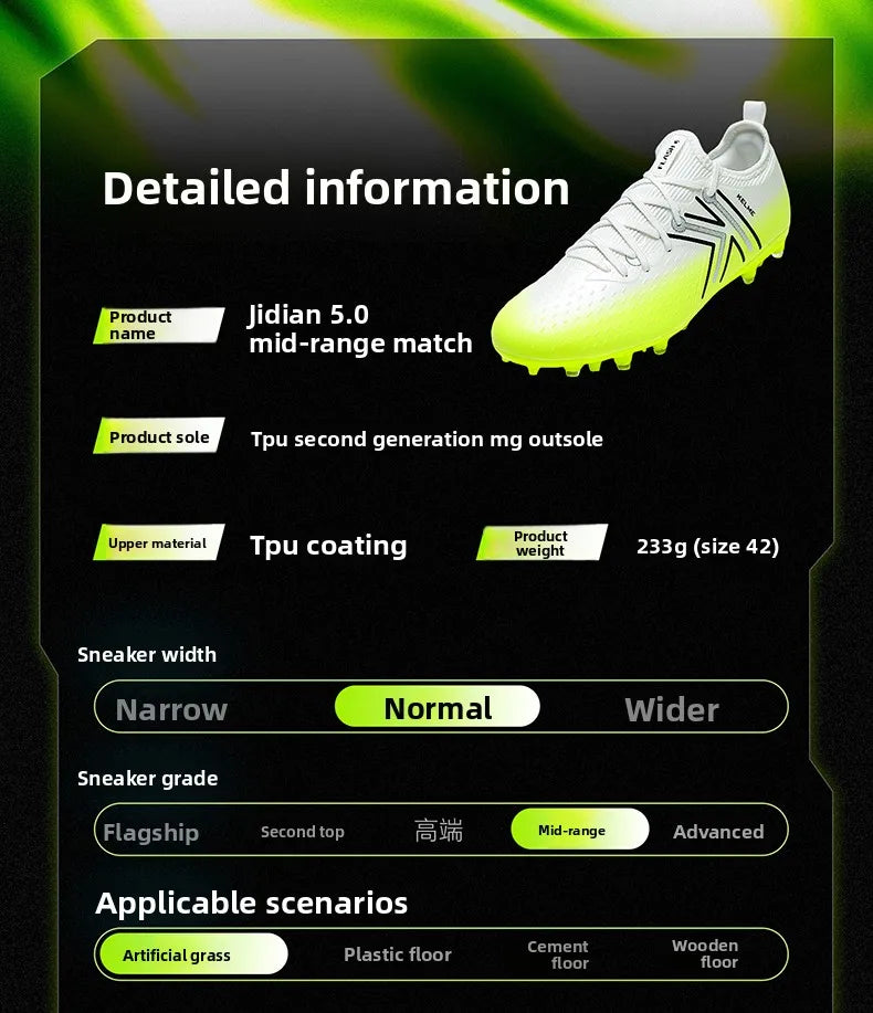 Scarpe da calcio da uomo Kelme Mg per campo in erba sintetica, tacchetti corti, scarpe da calcio professionali da partita, scarpe da allenamento antiscivolo per erba sintetica