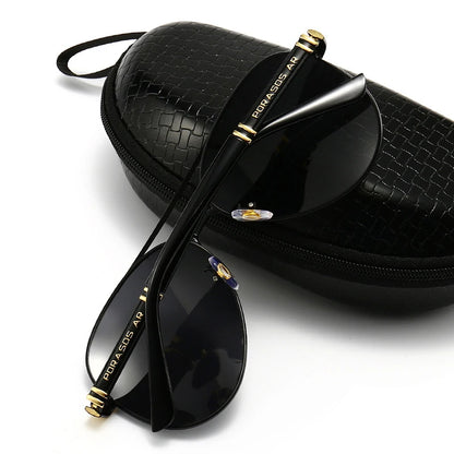 Classic Big Pilot Sunglasses Men Women Luxury Metal Black Aviation Sun Glasses Male Fashion Driving Vacation Shades UV400 Goggle