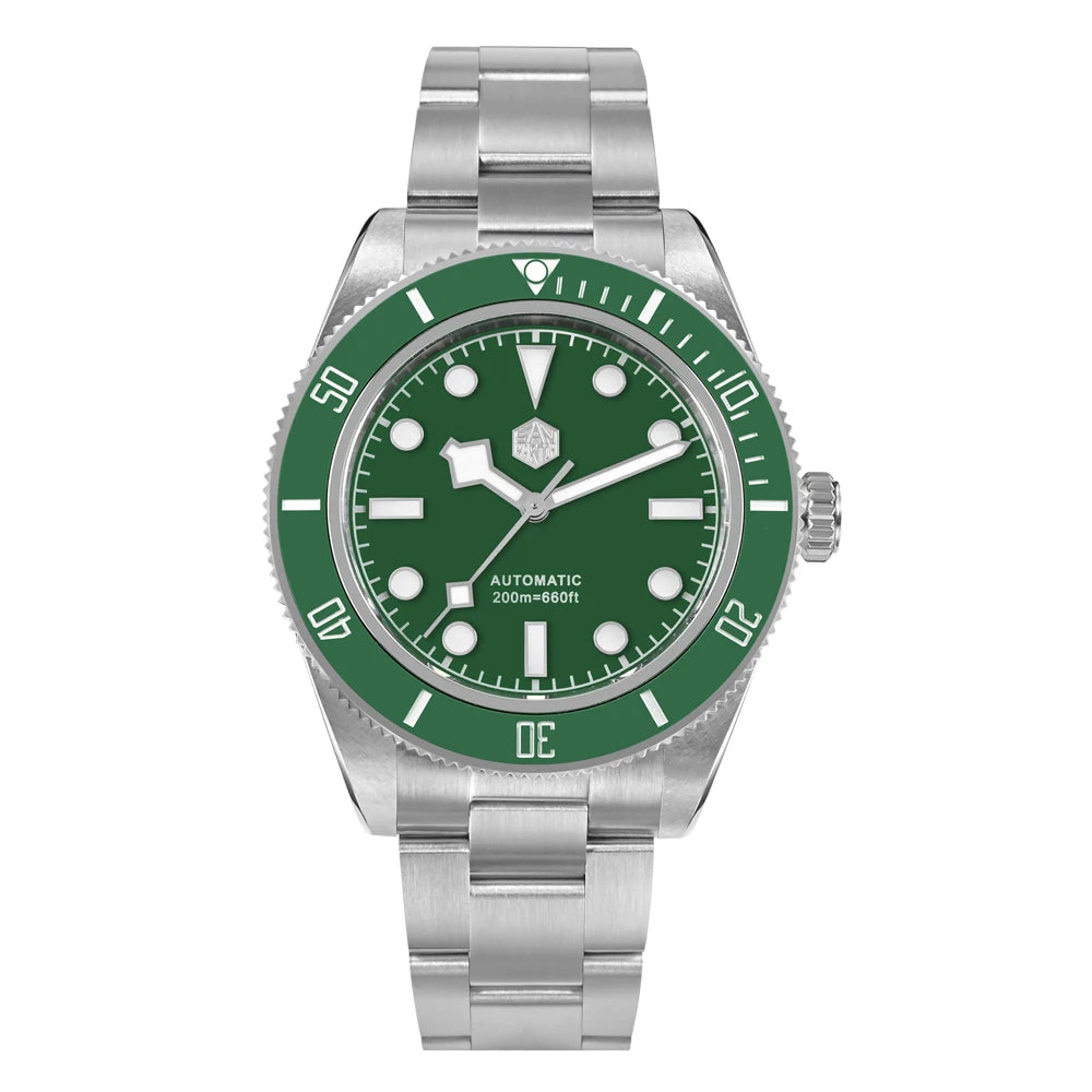 San Martin 40mm NH35 Automatic Men Diving Watch 20ATM Waterproof BB58 Sapphire Wristwatch BGW-9 C3 Luminous Reloj SN0008C/D
