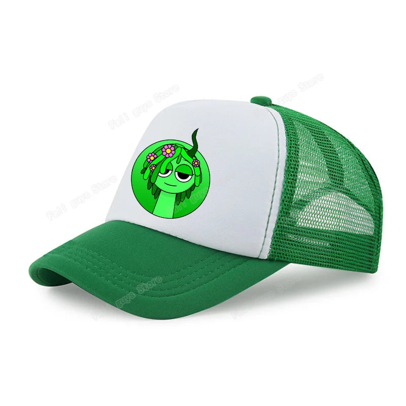 Sprunkis Unisex Baseball Cap Adjustable Summer Parent-child Sunhat Mesh Breathable Outdoor Sport Boy Hip Hop Peaked Hat Gift