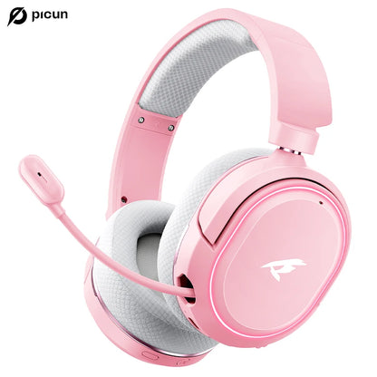 Picun G2 Wireless Gaming Headset Bluetooth 5.3 – 7.1 Surround Sound, ENC Microphone, 100H Battery, Low Latency Headphones for PC, PS5, PS4, Switch & Mobile