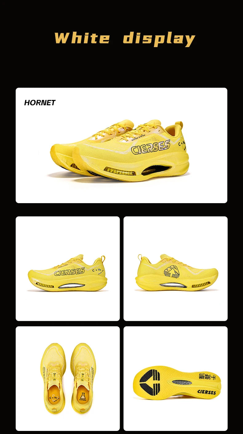 CIERSES New Carbon Fiber Marathon Racing Training Shoes Breathable And Shock-Absorbing Air Cushion Men's Casual Sports Shoes