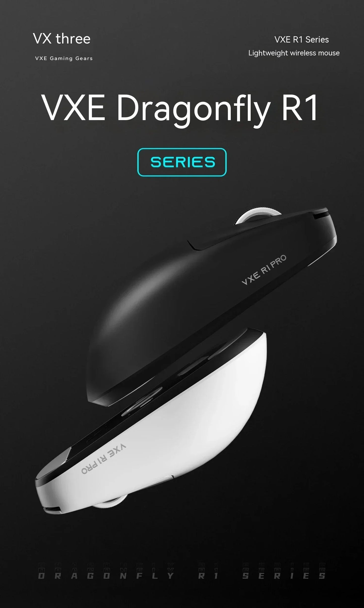 Ασύρματο ποντίκι VXE Dragonfly R1 Pro με αισθητήρα Paw3395, Nordic 52840, 2khz, Smart Speed X, χαμηλή καθυστέρηση, για γραφείο και gaming σε PC