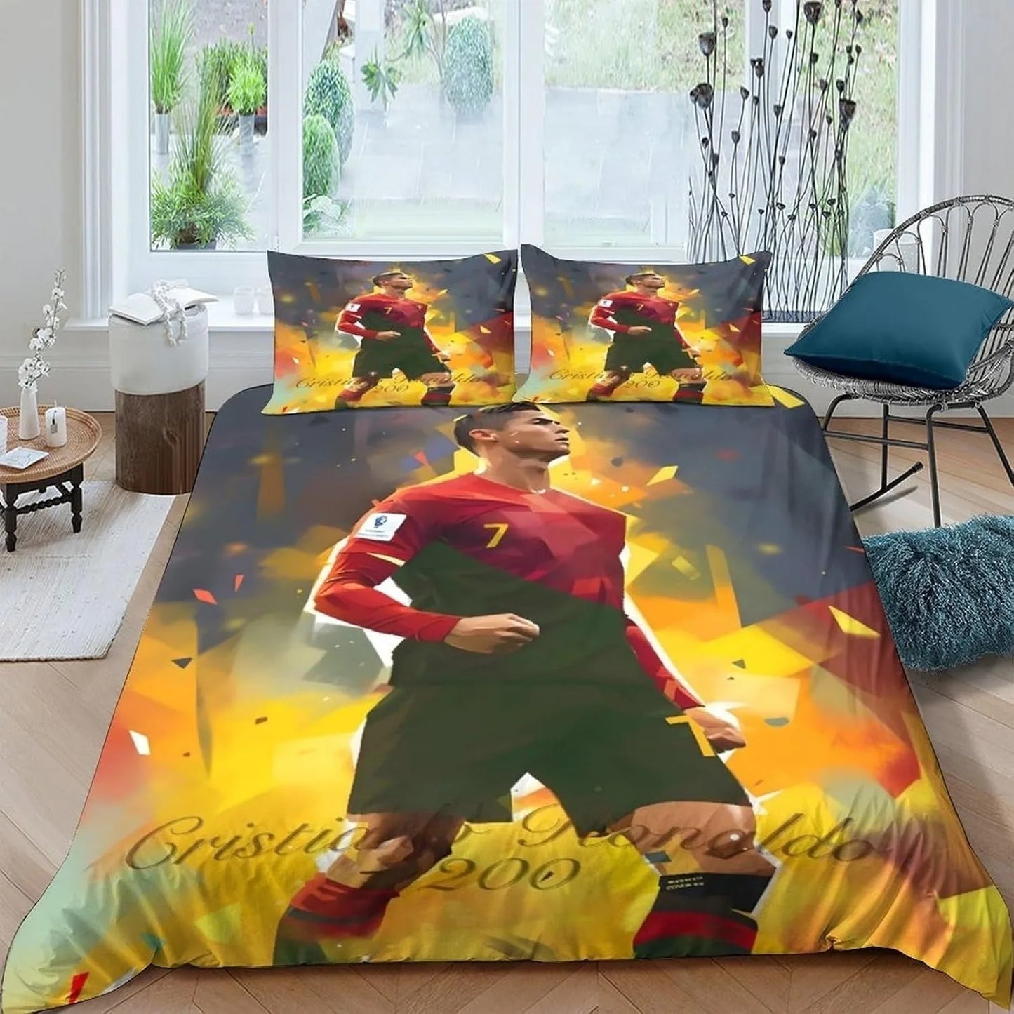 Football Ronaldo Duvet Cover CR7 Bedding Set Adult Boy Girl Bedroom Decoration Children Gift Single Double Large Size