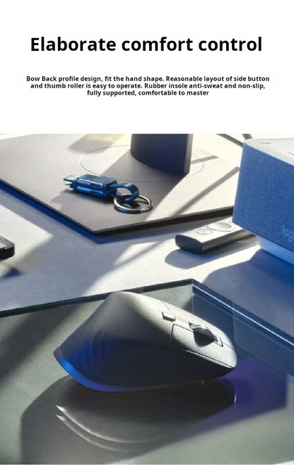 Logitech MX Master 3S brezžična Bluetooth miška za poslovno pisarno Softtone – ergonomska poslovna pisarniška miška