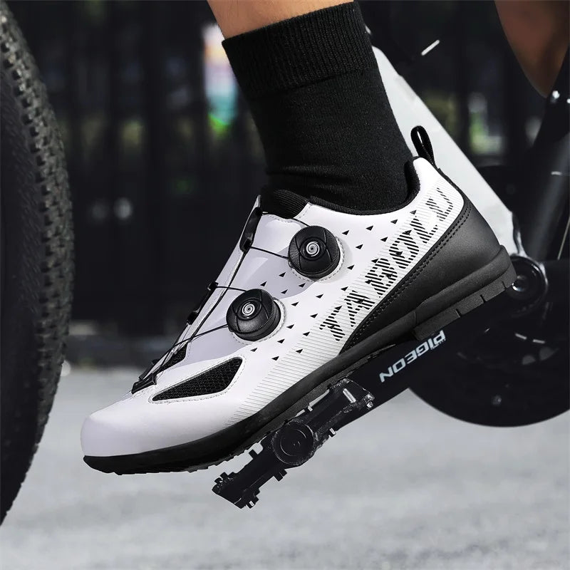 Lock-Free Cycling Shoes Flat Pedal Shoes Men Bike Cleat Sneaker MTB Bicycle Biking Women Breathable Indoor Boots