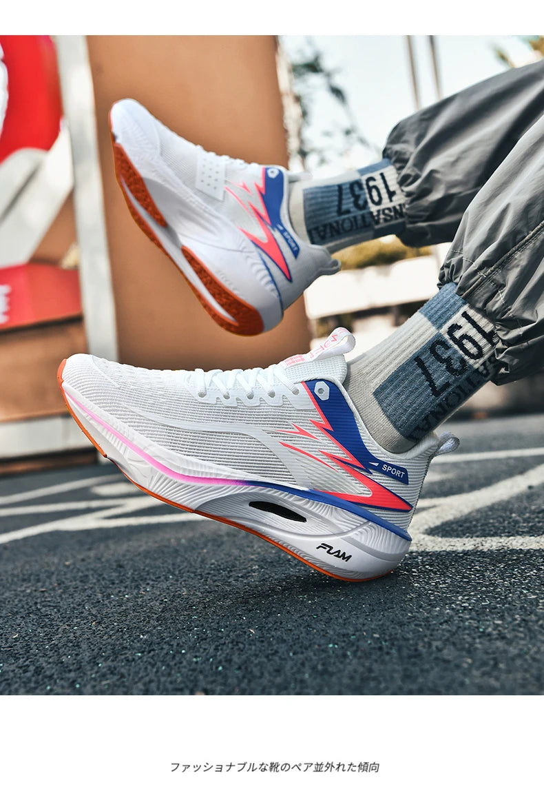 Running Shoes Carbon Board Speciality Marathon Men Sports Breathable Lightweight Women's Comfortable Athletic Nonskid Sneakers