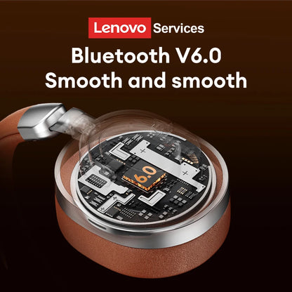 Lenovo LE602 Auriculares circumaurales Bluetooth 6.0 – Auriculares gaming HiFi estéreo ANC inalámbricos y con cable con micrófono ENC HD