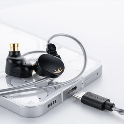MOONDROP Chu II DSP Type-C Wired Earphones with Microphone, 10mm Dynamic Driver HiFi In-Ear Monitors, High-Performance IEM Earbuds