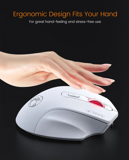 iMice Silent Rechargeable Wireless Mouse 2.4GHz, 1600 DPI Adjustable Wireless Mouse for PC, Laptop & Office, Quiet Click Ergonomic Computer Mouse
