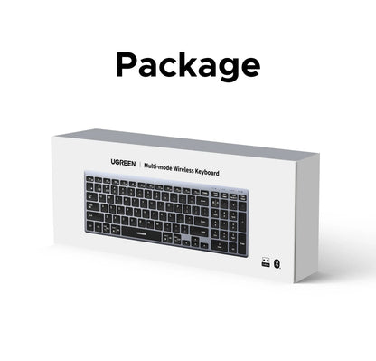 UGREEN Keyboard Wireless Bluetooth 5.0 2.4G Russian/Korean/EN 99 Keycaps For MacBook iPad PC Tablet USB C Rechargeable Keyboard
