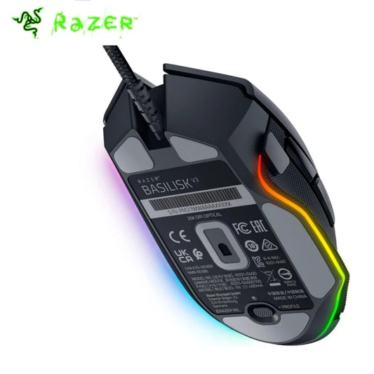 Razer Basilisk V3 Wired Gaming Mouse, 26000 DPI Optical Gaming Mouse with RGB Lighting, 11 Programmable Buttons, Ergonomic Wired Gaming Mouse for PC & Laptop