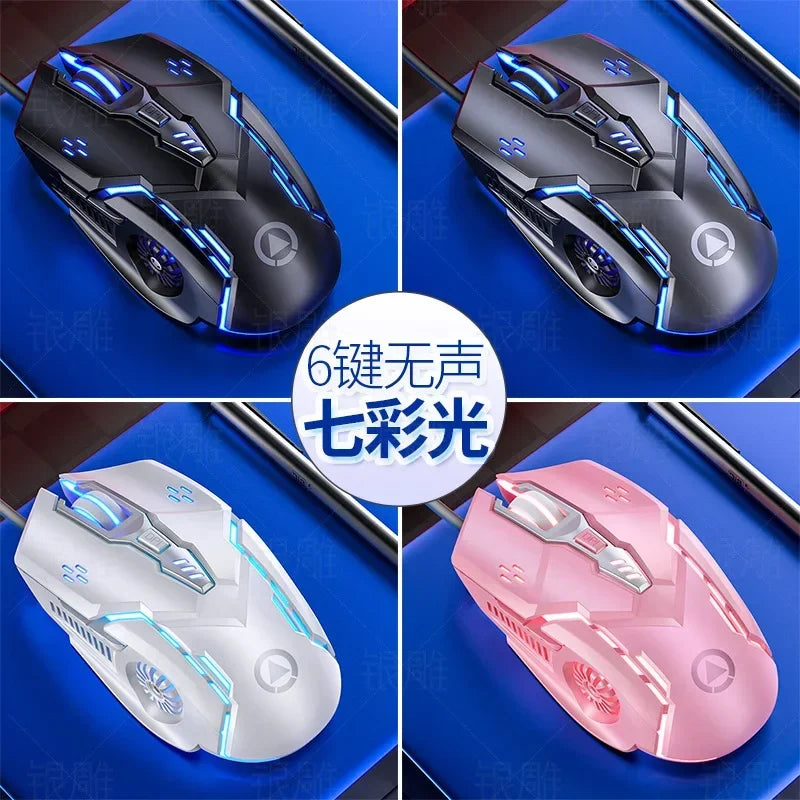 Laser Gaming Mouse for PC Gamer with LED Backlit, Ergonomic Wired USB Mouse, 3200 DPI Computer Gaming Mouse for Laptop & Desktop