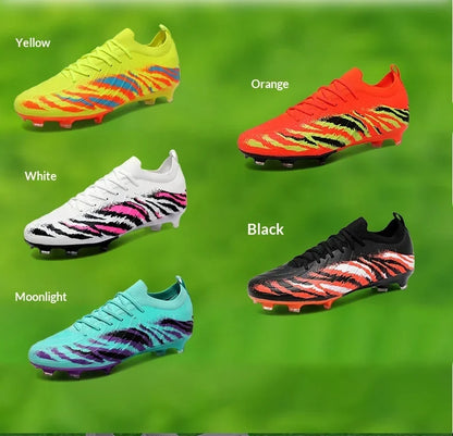 Chaussures de football pour homme, chaussures de sport, chaussures de match unisexes, crampons ultralégers, confortables, antidérapantes, pour l'extérieur, pour adultes, pour gazon, de haute qualité