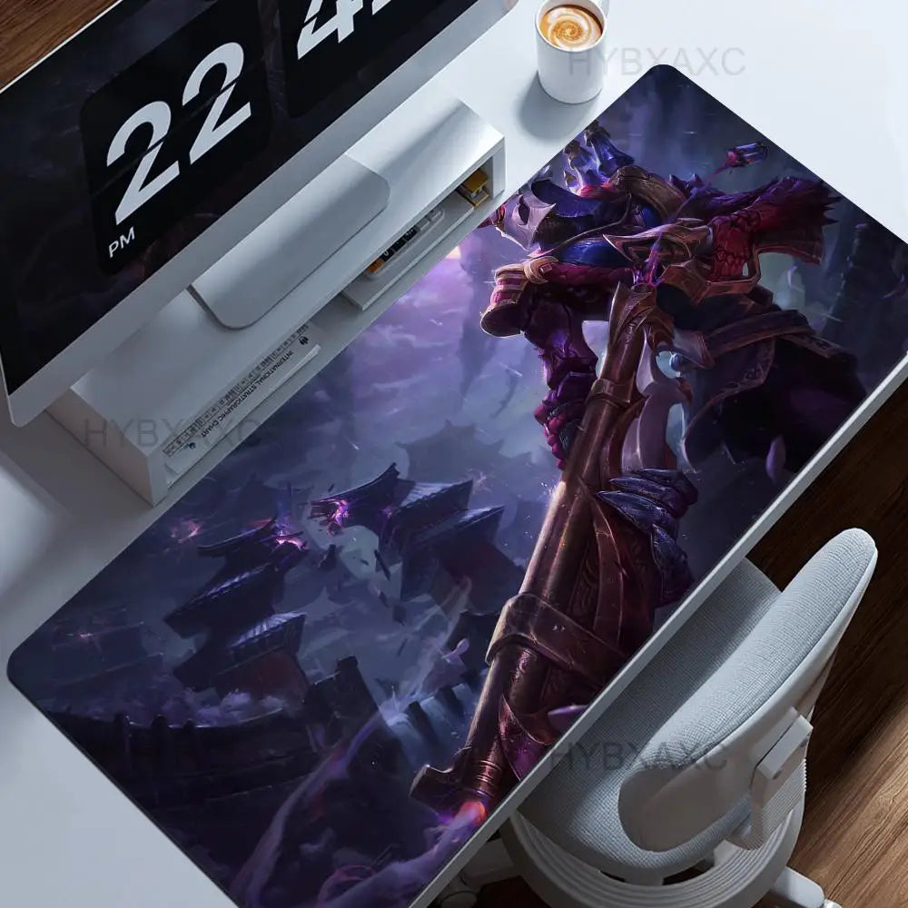 Game Jhin L-League of Legends Mousepad Large Computer Gaming Accessories MousePads Desk Mats Anti-slip Laptop Soft Mice Pad