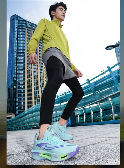 Zapatillas de running con placa de carbono para maratón, deportivas, transpirables, ligeras, cómodas y antideslizantes para hombre y mujer
