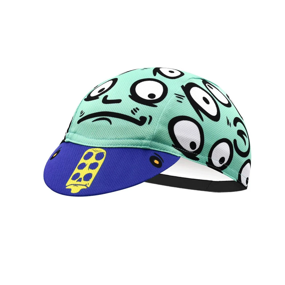 Cappellini da ciclismo alla moda, estivi, traspiranti, sportivi, in poliestere ad asciugatura rapida, neri e blu, in stile classico retrò, da corsa