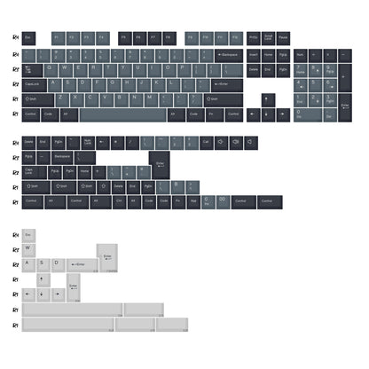 KBDiy 174 Keys/Set PBT GMK Apollo Keycap Double Shot Minimalist ISO Cherry Profile for Game Mechanical Keyboard Keycaps for MX