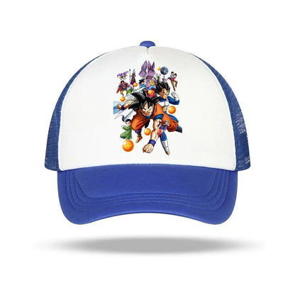 Dragon Ball Peaked Cap for Boy Goku Anime Print Hat Kid & Adult Caps Breathable Summer Hats Fashion Cartoon Costume Matching Hot