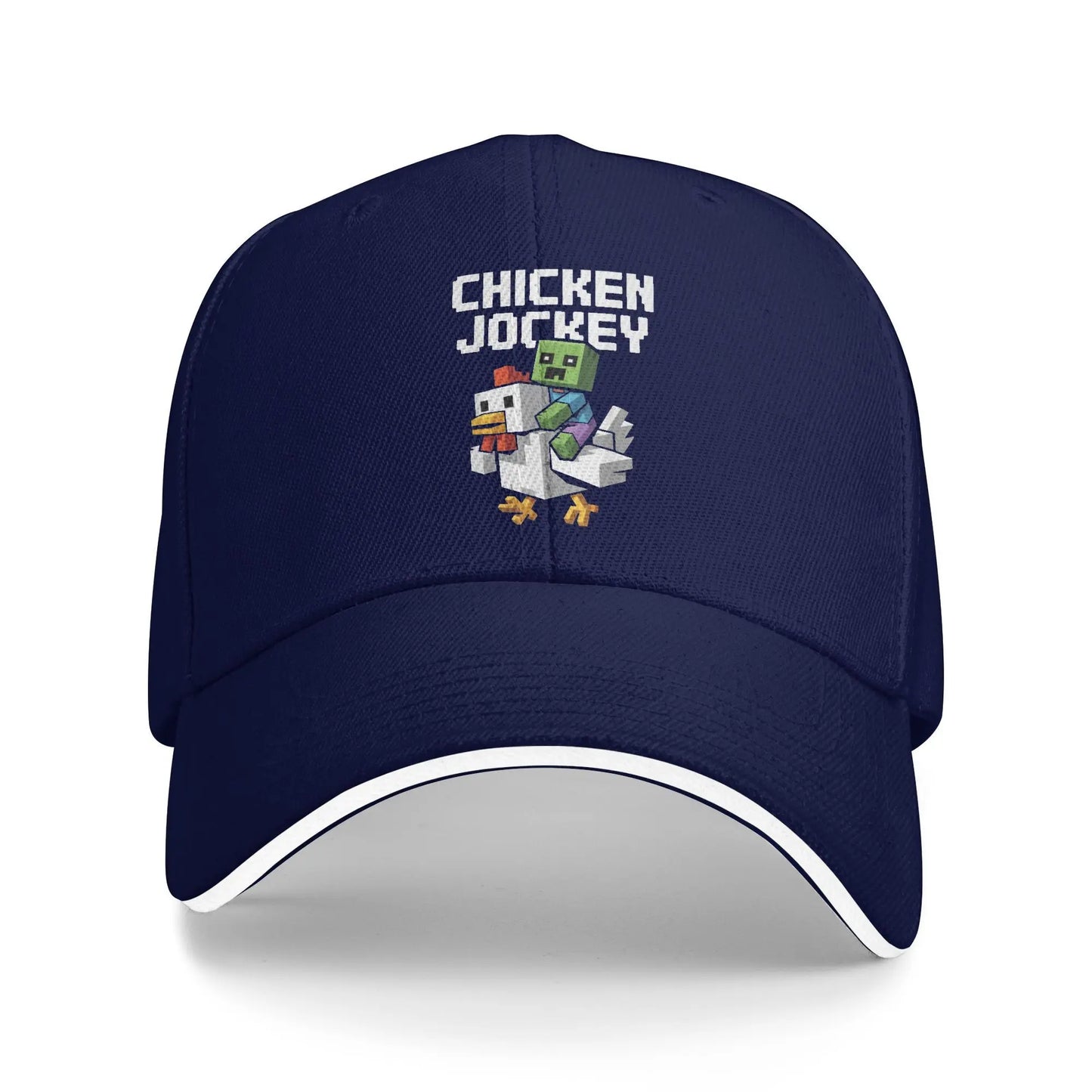 Chicken Jockey Zombie Pixel Art Zombie 2025 Movie Baseball Caps for Men Women Trucker Hat  Outdoor Workouts Adjustable Sun Hats