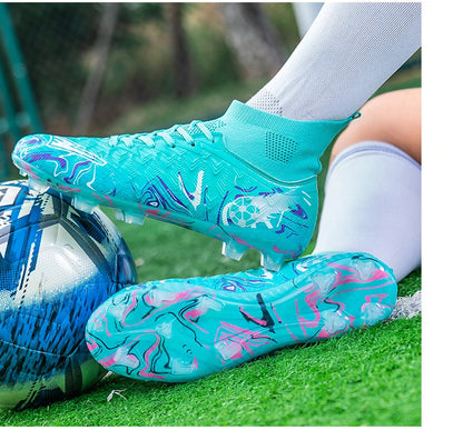 Men Professional Football Shoes Society Cleats Soccer Shoes Original Indoor Football Field Boots Grass Training TF/FG Sneakers
