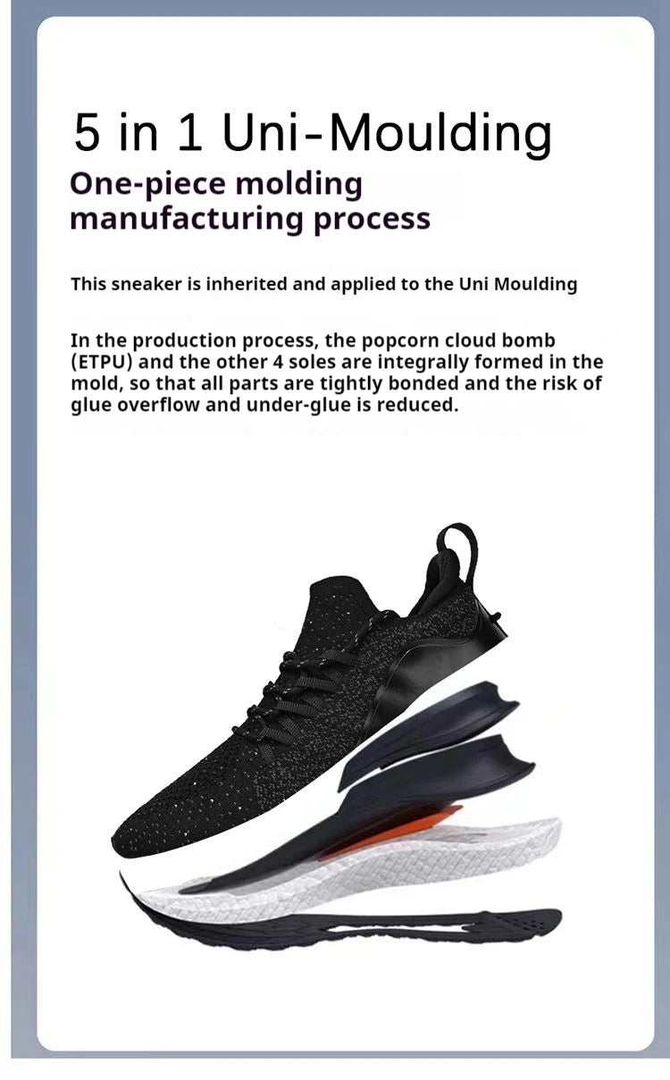 NEW Mijia Sport Shoes 4 Lightweight Ventilate Elastic Knitting Leisure Shoes Breathable Non Slip Sneaker Running Trainer Sneaker