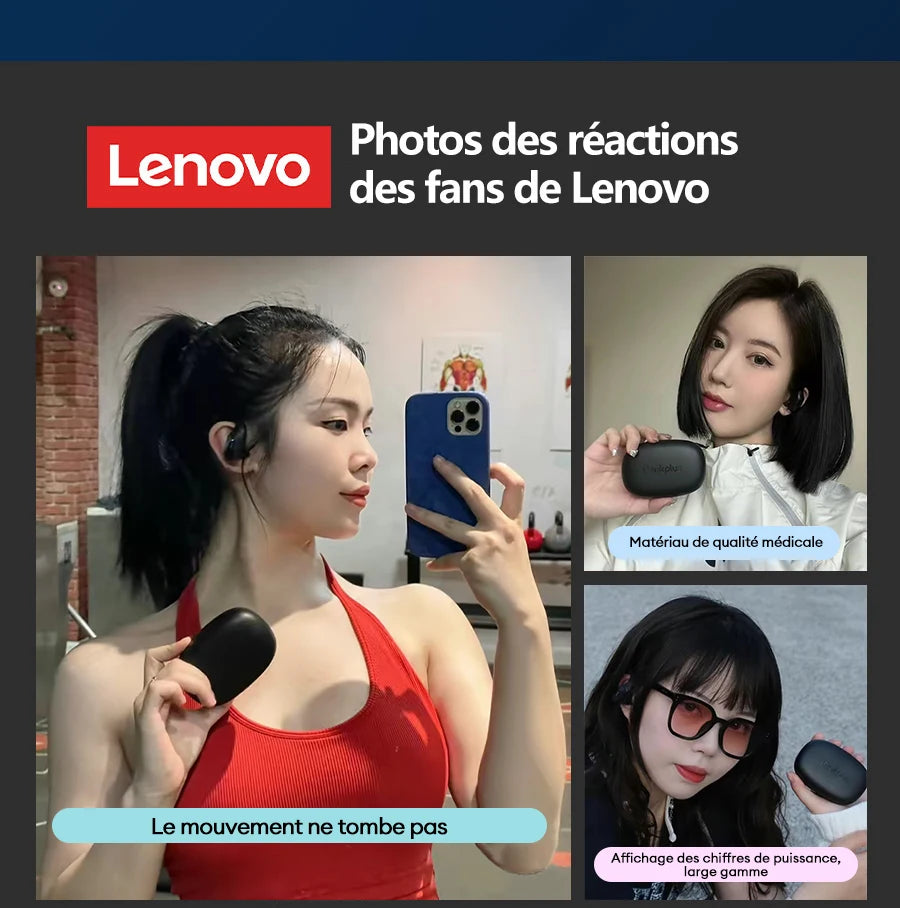 Lenovo LP75 TWS Bluetooth 5.3 Wireless Earphones – LED Display, Noise Reduction, Waterproof True Wireless Earbuds with Microphone & Deep Bass Sound